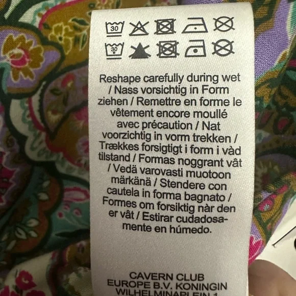 Liverpool High Neck Paisley Print Sleeveless Blouse Size Medium Keyhole Detail - Picture 7 of 8